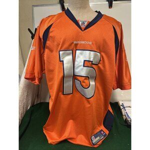Denver Broncos Tim Tebow Jersey  Orange Stitched #15 Reebok Onfield Size 48
